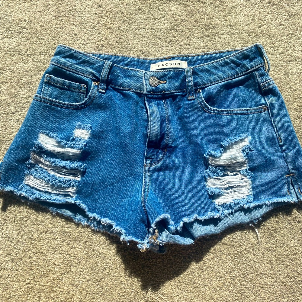 Pacsun high rise jean shorts
